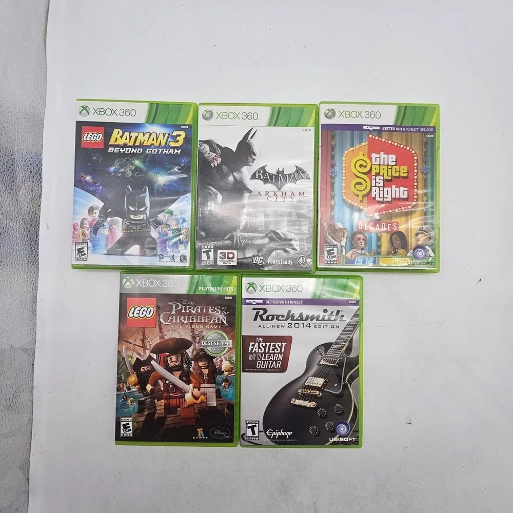 LEGO Batman 3 Arkham City Price Is Right Rocksmith Xbox 360 Kinect Game Lot 5
